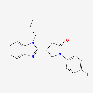 1-(4-fluorophenyl)-4-(1-propyl-1H-benzimidazol-2-yl)pyrrolidin-2-one