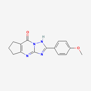 molecular formula C15H14N4O2 B11414787 2-(4-methoxyphenyl)-4,5,6,7-tetrahydro-8H-cyclopenta[d][1,2,4]triazolo[1,5-a]pyrimidin-8-one 