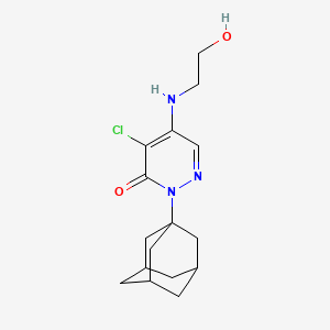 molecular formula C16H22ClN3O2 B11414807 2-(Adamantan-1-YL)-4-chloro-5-[(2-hydroxyethyl)amino]-2,3-dihydropyridazin-3-one 