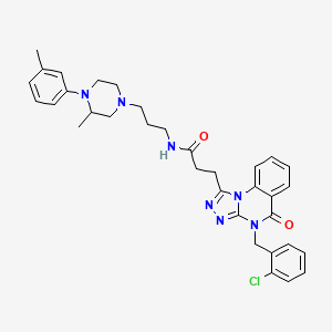 3-[4-(2-chlorobenzyl)-5-oxo-4,5-dihydro[1,2,4]triazolo[4,3-a]quinazolin-1-yl]-N-{3-[3-methyl-4-(3-methylphenyl)piperazin-1-yl]propyl}propanamide