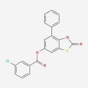 2-Oxo-7-phenyl-1,3-benzoxathiol-5-yl 3-chlorobenzoate