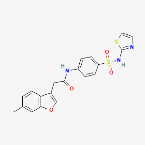 2-(6-methyl-1-benzofuran-3-yl)-N-[4-(1,3-thiazol-2-ylsulfamoyl)phenyl]acetamide