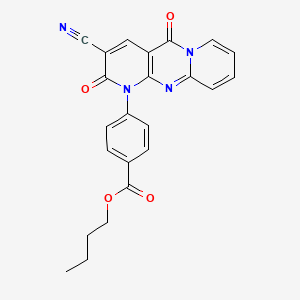 butyl 4-(5-cyano-2,6-dioxo-1,7,9-triazatricyclo[8.4.0.03,8]tetradeca-3(8),4,9,11,13-pentaen-7-yl)benzoate