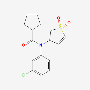 N-(3-Chlorophenyl)-N-(1,1-dioxido-2,3-dihydro-3-thiophenyl)cyclopentanecarboxamide