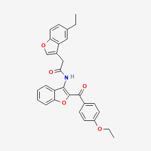 N-[2-(4-ethoxybenzoyl)-1-benzofuran-3-yl]-2-(5-ethyl-1-benzofuran-3-yl)acetamide