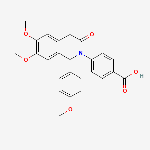 4-[1-(4-ethoxyphenyl)-6,7-dimethoxy-3-oxo-3,4-dihydroisoquinolin-2(1H)-yl]benzoic acid