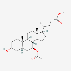 molecular formula C₂₇H₄₄O₅ B1141494 7-O-Acetyl Ursodeoxycholic Acid Methyl Ester CAS No. 75672-24-1