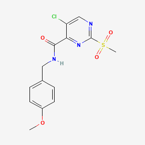 5-chloro-N-(4-methoxybenzyl)-2-(methylsulfonyl)pyrimidine-4-carboxamide