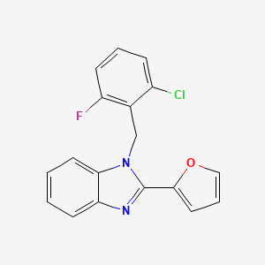 molecular formula C18H12ClFN2O B11414992 1-(2-chloro-6-fluorobenzyl)-2-(furan-2-yl)-1H-benzimidazole 