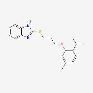 2-({3-[5-methyl-2-(propan-2-yl)phenoxy]propyl}sulfanyl)-1H-benzimidazole