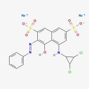 molecular formula C19H13Cl2N3Na2O7S2 B1141501 Disodium 5-((2,3-dichlorocyclopropyl)amino)-4-hydroxy-3-(phenylazo)naphthalene-2,7-disulphonate CAS No. 100208-44-4