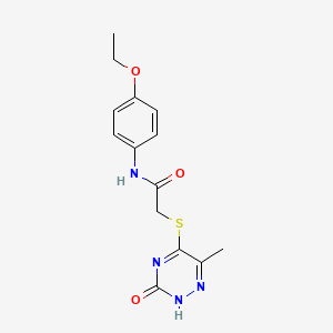 N-(4-ethoxyphenyl)-2-[(3-hydroxy-6-methyl-1,2,4-triazin-5-yl)sulfanyl]acetamide