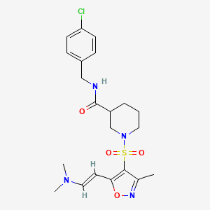 N-(4-chlorobenzyl)-1-({5-[(E)-2-(dimethylamino)vinyl]-3-methylisoxazol-4-yl}sulfonyl)piperidine-3-carboxamide