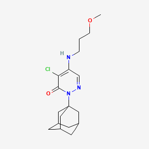 molecular formula C18H26ClN3O2 B11415080 2-(Adamantan-1-YL)-4-chloro-5-[(3-methoxypropyl)amino]-2,3-dihydropyridazin-3-one 