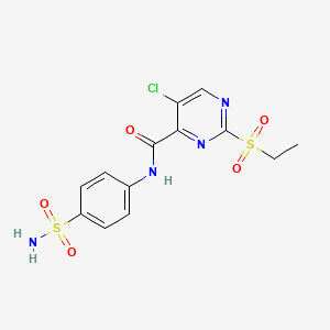 5-chloro-2-(ethylsulfonyl)-N-(4-sulfamoylphenyl)pyrimidine-4-carboxamide