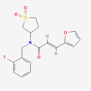 (2E)-N-(1,1-dioxidotetrahydrothiophen-3-yl)-N-(2-fluorobenzyl)-3-(furan-2-yl)prop-2-enamide