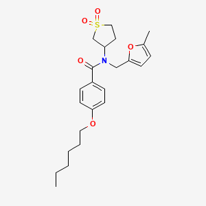 N-(1,1-dioxidotetrahydrothiophen-3-yl)-4-(hexyloxy)-N-[(5-methylfuran-2-yl)methyl]benzamide