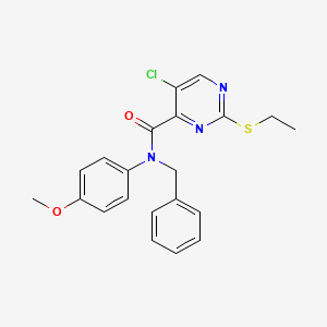 N-benzyl-5-chloro-2-(ethylsulfanyl)-N-(4-methoxyphenyl)pyrimidine-4-carboxamide