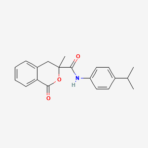 molecular formula C20H21NO3 B11415139 3-methyl-1-oxo-N-[4-(propan-2-yl)phenyl]-3,4-dihydro-1H-isochromene-3-carboxamide 