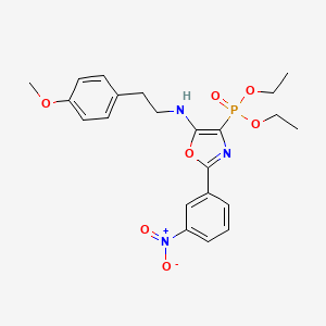 Diethyl (5-{[2-(4-methoxyphenyl)ethyl]amino}-2-(3-nitrophenyl)-1,3-oxazol-4-YL)phosphonate