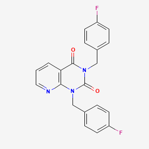 molecular formula C21H15F2N3O2 B11415176 1,3-bis[(4-fluorophenyl)methyl]-1H,2H,3H,4H-pyrido[2,3-d]pyrimidine-2,4-dione 