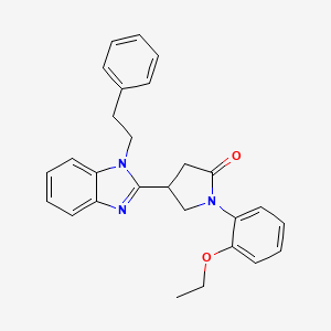 1-(2-ethoxyphenyl)-4-[1-(2-phenylethyl)-1H-benzimidazol-2-yl]pyrrolidin-2-one