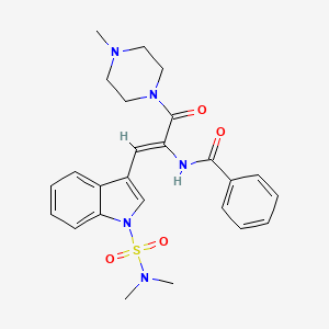 N-[(1Z)-1-[1-(dimethylsulfamoyl)-1H-indol-3-yl]-3-(4-methylpiperazin-1-yl)-3-oxoprop-1-en-2-yl]benzamide