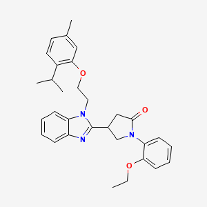 1-(2-ethoxyphenyl)-4-(1-{2-[5-methyl-2-(propan-2-yl)phenoxy]ethyl}-1H-benzimidazol-2-yl)pyrrolidin-2-one