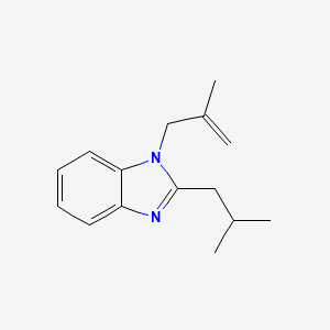 molecular formula C15H20N2 B11415216 1-(2-methylprop-2-en-1-yl)-2-(2-methylpropyl)-1H-benzimidazole 