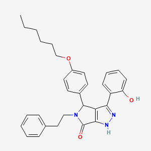 4-[4-(hexyloxy)phenyl]-3-(2-hydroxyphenyl)-5-(2-phenylethyl)-4,5-dihydropyrrolo[3,4-c]pyrazol-6(1H)-one