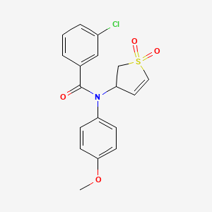 3-chloro-N-(1,1-dioxido-2,3-dihydrothiophen-3-yl)-N-(4-methoxyphenyl)benzamide