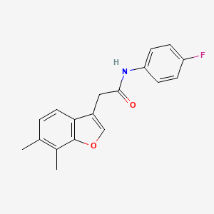 2-(6,7-dimethyl-1-benzofuran-3-yl)-N-(4-fluorophenyl)acetamide