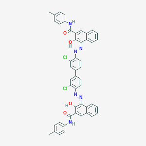 molecular formula C48H34Cl2N6O4 B1141525 2-Naphthalenecarboxamide, 4,4'-((3,3'-dichloro(1,1'-biphenyl)-4,4'-diyl)bis(azo))bis(3-hydroxy-N-(4-methylphenyl)- CAS No. 103621-93-8