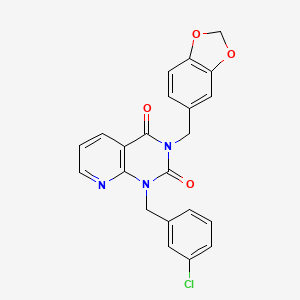 3-[(2H-1,3-benzodioxol-5-yl)methyl]-1-[(3-chlorophenyl)methyl]-1H,2H,3H,4H-pyrido[2,3-d]pyrimidine-2,4-dione