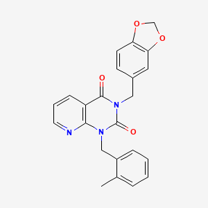 3-[(2H-1,3-benzodioxol-5-yl)methyl]-1-[(2-methylphenyl)methyl]-1H,2H,3H,4H-pyrido[2,3-d]pyrimidine-2,4-dione