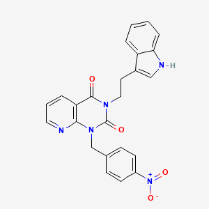 molecular formula C24H19N5O4 B11415288 3-[2-(1H-indol-3-yl)ethyl]-1-(4-nitrobenzyl)pyrido[2,3-d]pyrimidine-2,4(1H,3H)-dione 