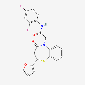 N-(2,4-difluorophenyl)-2-(2-(furan-2-yl)-4-oxo-3,4-dihydrobenzo[b][1,4]thiazepin-5(2H)-yl)acetamide