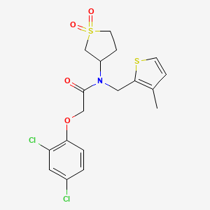 2-(2,4-dichlorophenoxy)-N-(1,1-dioxidotetrahydrothiophen-3-yl)-N-[(3-methylthiophen-2-yl)methyl]acetamide