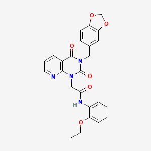 2-{3-[(2H-1,3-benzodioxol-5-yl)methyl]-2,4-dioxo-1H,2H,3H,4H-pyrido[2,3-d]pyrimidin-1-yl}-N-(2-ethoxyphenyl)acetamide