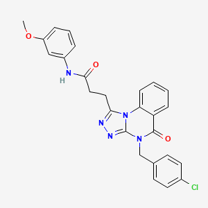 3-[4-(4-chlorobenzyl)-5-oxo-4,5-dihydro[1,2,4]triazolo[4,3-a]quinazolin-1-yl]-N-(3-methoxyphenyl)propanamide