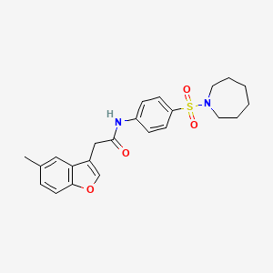 N-[4-(azepan-1-ylsulfonyl)phenyl]-2-(5-methyl-1-benzofuran-3-yl)acetamide