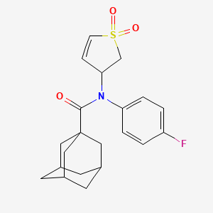 molecular formula C21H24FNO3S B11415349 N-(1,1-Dioxido-2,3-dihydro-3-thiophenyl)-N-(4-fluorophenyl)-1-adamantanecarboxamide 