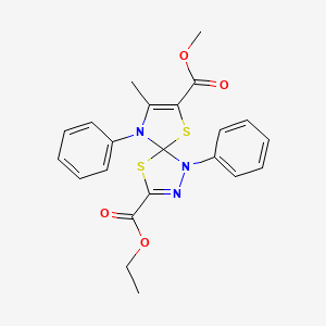 3-Ethyl 7-methyl 8-methyl-1,9-diphenyl-4,6-dithia-1,2,9-triazaspiro[4.4]nona-2,7-diene-3,7-dicarboxylate