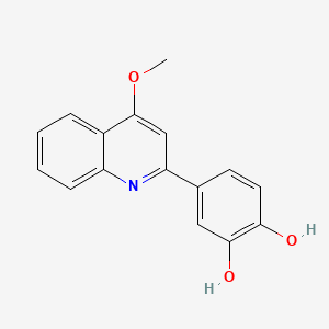 molecular formula C16H13NO3 B1141536 4-(4-Methoxyquinolin-2-yl)benzene-1,2-diol CAS No. 1313738-83-8