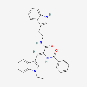 (2Z)-3-(1-Ethyl-1H-indol-3-YL)-N-[2-(1H-indol-3-YL)ethyl]-2-(phenylformamido)prop-2-enamide