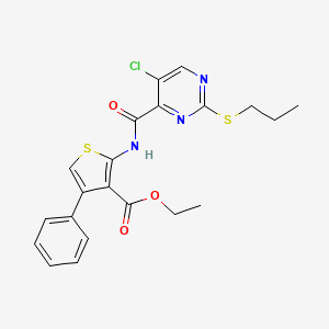 Ethyl 2-({[5-chloro-2-(propylsulfanyl)pyrimidin-4-yl]carbonyl}amino)-4-phenylthiophene-3-carboxylate