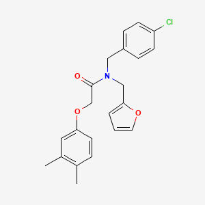 N-(4-chlorobenzyl)-2-(3,4-dimethylphenoxy)-N-(furan-2-ylmethyl)acetamide