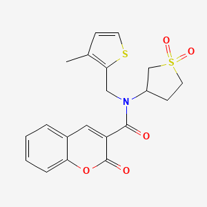 N-(1,1-dioxidotetrahydrothiophen-3-yl)-N-[(3-methylthiophen-2-yl)methyl]-2-oxo-2H-chromene-3-carboxamide