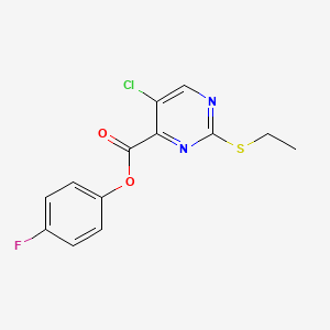 4-Fluorophenyl 5-chloro-2-(ethylsulfanyl)pyrimidine-4-carboxylate