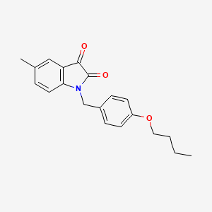 molecular formula C20H21NO3 B11415418 1-(4-butoxybenzyl)-5-methyl-1H-indole-2,3-dione 